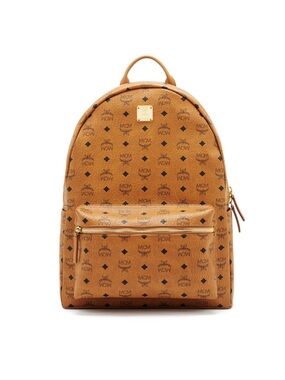 MCM Cognac Visetos Monogram Backpack